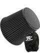 K&N Clamp-On Round Tapered Air Filter RU-5177HBK + Filter Wrap