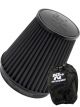 K&N Round Tapered Clamp-On Air Filter RU-3101HBK + Filter Wrap