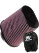 K&N Universal Clamp-On Air Filter RU-1024 + Filter Wrap