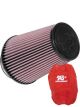 K&N Universal Clamp-On Air Filter RU-1027 + Filter Wrap