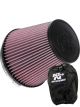 K&N Universal Clamp-On Air Filter RU-1042 + Filter Wrap