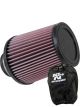 K&N Clamp-On Round Tapered Air Filter RU-4870 + Filter Wrap