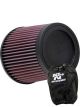 K&N Clamp-On Round Tapered Air Filter RU-4950 + Filter Wrap