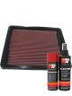 K&N Air Filter 33-2017 + Aerosol Recharge Kit