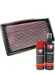 K&N Air Filter 33-2019 + Aerosol Recharge Kit