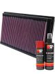 K&N Air Filter 33-2031-2 + Aerosol Recharge Kit
