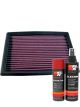 K&N Air Filter 33-2036 + Aerosol Recharge Kit