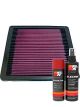 K&N Air Filter 33-2045 + Aerosol Recharge Kit