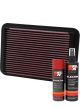 K&N Air Filter 33-2050-1 + Aerosol Recharge Kit