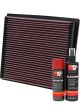 K&N Air Filter 33-2056 + Aerosol Recharge Kit