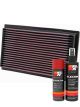 K&N Air Filter 33-2059 + Aerosol Recharge Kit