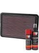K&N Air Filter 33-2064 + Aerosol Recharge Kit