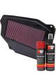 K&N Air Filter 33-2071 + Aerosol Recharge Kit
