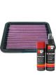 K&N Air Filter 33-2072 + Aerosol Recharge Kit