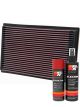 K&N Air Filter 33-2080 + Aerosol Recharge Kit