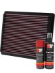 K&N Air Filter 33-2106-1 + Aerosol Recharge Kit