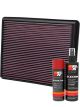K&N Air Filter 33-2129 + Aerosol Recharge Kit