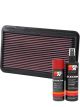 K&N Air Filter 33-2145-1 + Aerosol Recharge Kit