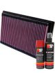 K&N Air Filter 33-2157 + Aerosol Recharge Kit