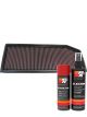 K&N Air Filter 33-2158 + Aerosol Recharge Kit