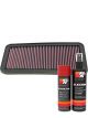 K&N Air Filter 33-2163 + Aerosol Recharge Kit