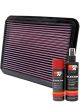 K&N Air Filter 33-2167 + Aerosol Recharge Kit