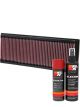 K&N Air Filter 33-2181 + Aerosol Recharge Kit