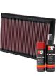 K&N Air Filter 33-2182 + Aerosol Recharge Kit