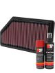K&N Air Filter 33-2200 + Aerosol Recharge Kit