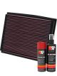 K&N Air Filter 33-2209 + Aerosol Recharge Kit
