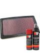K&N Air Filter 33-2223 + Aerosol Recharge Kit