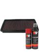 K&N Air Filter 33-2225 + Aerosol Recharge Kit