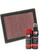 K&N Air Filter 33-2239 + Aerosol Recharge Kit
