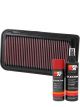 K&N Air Filter 33-2252 + Aerosol Recharge Kit