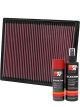 K&N Air Filter 33-2286 + Aerosol Recharge Kit