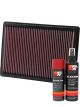 K&N Air Filter 33-2295 + Aerosol Recharge Kit