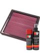 K&N Air Filter 33-2297 + Aerosol Recharge Kit