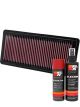 K&N Air Filter 33-2308 + Aerosol Recharge Kit