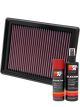 K&N Air Filter 33-2318 + Aerosol Recharge Kit