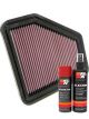 K&N Air Filter 33-2326 + Aerosol Recharge Kit