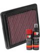 K&N Air Filter 33-2348 + Aerosol Recharge Kit