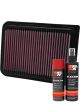 K&N Air Filter 33-2360 + Aerosol Recharge Kit