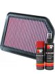 K&N Air Filter 33-2361 + Aerosol Recharge Kit