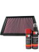K&N Air Filter 33-2363 + Aerosol Recharge Kit
