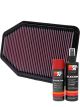 K&N Air Filter 33-2364 + Aerosol Recharge Kit