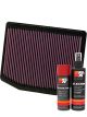 K&N Air Filter 33-2372 + Aerosol Recharge Kit