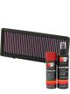 K&N Air Filter 33-2374 + Aerosol Recharge Kit