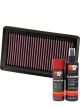 K&N Air Filter 33-2375 + Aerosol Recharge Kit
