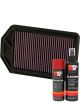 K&N Air Filter 33-2377 + Aerosol Recharge Kit