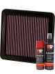 K&N Air Filter 33-2380 + Aerosol Recharge Kit